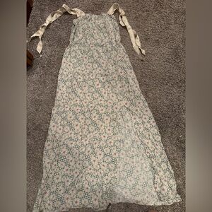 Lily Rose White and Green Floral Maxi Dress